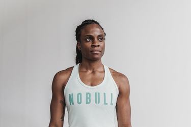 Nobull Racerback Women's Tank Tops Green | Australia (KG7264)